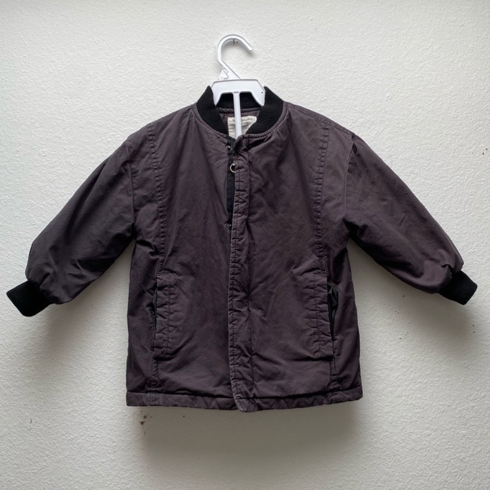 Zara Baby Let’s Be Creative long bomber jacket in black